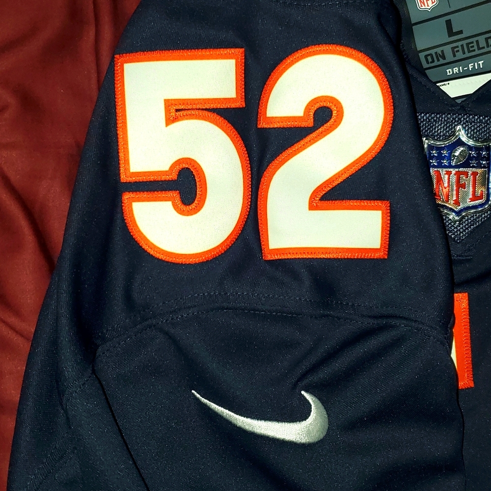 Chicago Bears Khalil Mack Home Navy Blue Nike Vapor Limited Jersey - Picture 6 of 11